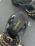 CC 26 Slingback Black Glossy Sheepskin & Calfskin 609980