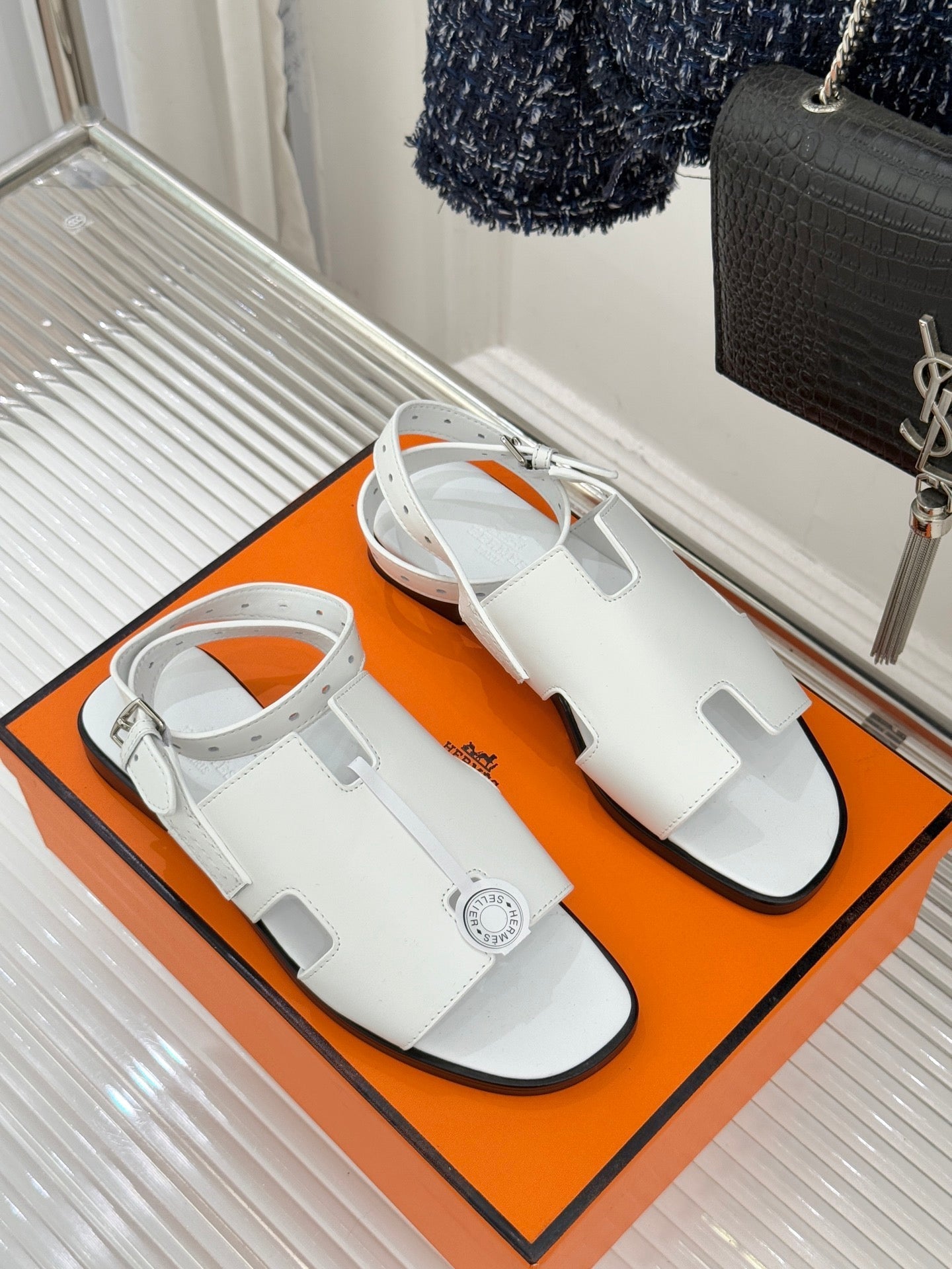 HM Maya Sandal White Leather 642792