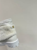 CC 25ss Martin Snow Boots White Cowhide & Lambswool 417824