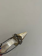 Miu slingback pump metallic gold leather