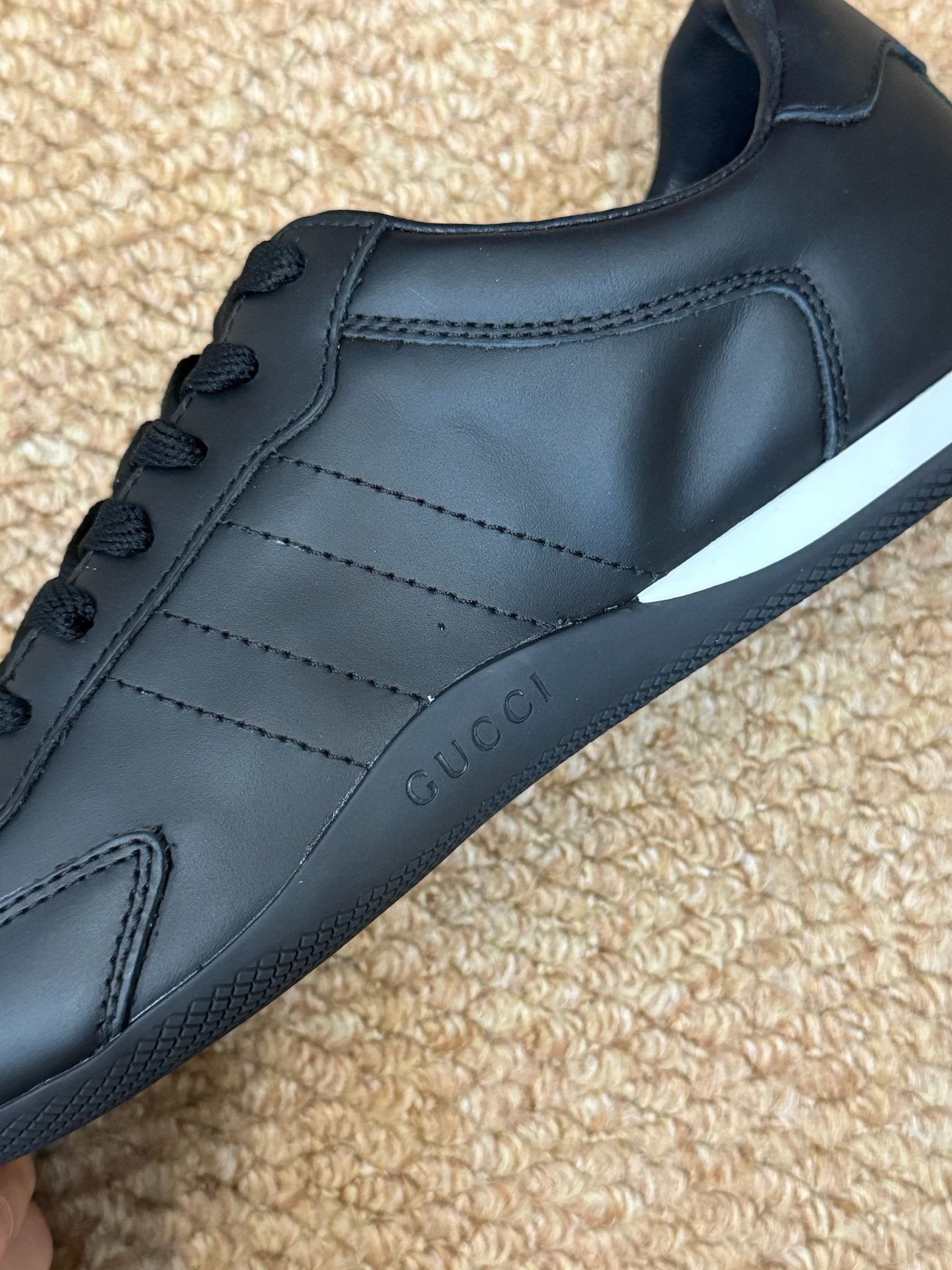 GG 26s Shift Sneakers Black Leather 691472