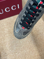 GG 26s Shift Sneakers Black Suede Canvas 691473