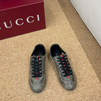 GG 26s Shift Sneakers Black Suede Canvas 691473