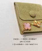 VCA Clover    5 Motifs Pink Mop Pink Gold Bracelet