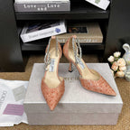 Jimmy 26 Stevie Pump 9cm Pink Crystal Leather 681911