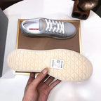 PRA TRAINER SHOES LIGHT GREY CALFSKIN