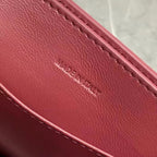 Celine Frame Bag Triomphe Burgundy Calfskin