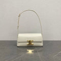 Celine 25CE Diane Shoulder Bag White Glossy Leather