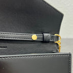 Celine WOC Triomphe Black Cowhide