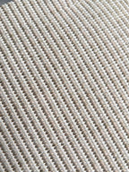 SMALL CABAS THAIS 25.5 CREAM STRIPED FABRIC TRIOMPHE CALFSKIN