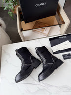 CC 26s Ankle Boot Black Leather Wool