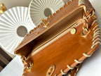 CC Western Jumbo Flap Bag 25cm Light Brown Leather