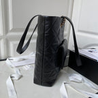 23P Hobo Shopping Black Calfskin Gold Hardware