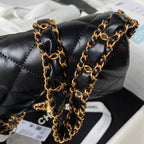 cc 23k 13,5cm black calfskin gold hardware
