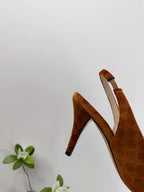 GG 26 Slingback Camel Brown Velvet 592421
