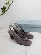 PRA 26SS Slingback 85 Gray Suede 592372