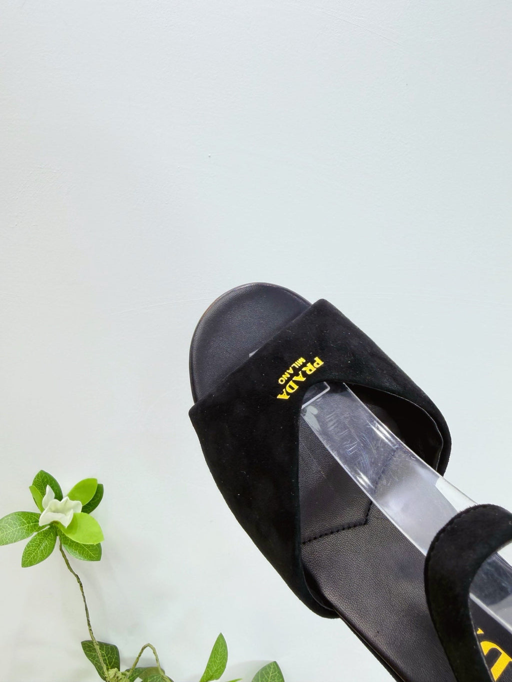 PRA 26SS Platform Sandals 75 Black Suede Sheepskin 592379