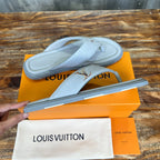 LV THONG SLIPPER IN GREY MONOGRAM CALFSKIN