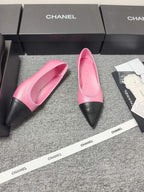 CC 26s Ballet Flat Black Pink Leather 681963