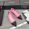 CC 26s Ballet Flat Black Pink Leather 681963
