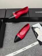 CC 26s Ballet Flat Black Red Leather 681964