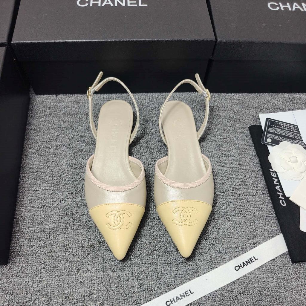 CC 26s Slingback Pointed Khahi Yellow Leather 681973