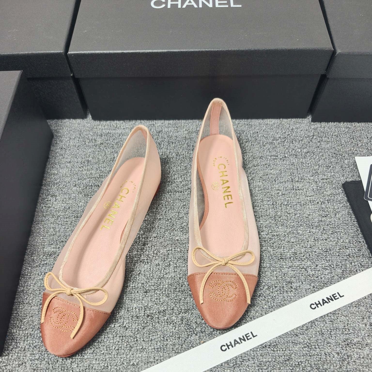 CC 26s Ballet Flat Pink Mesh Fabric Sheepskin 681979