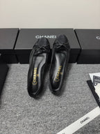 CC 26s Ballet Flat Black Mesh Fabric Sheepskin 681982