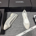 CC 26s Ballet Flat White Mesh Fabric Sheepskin 681983