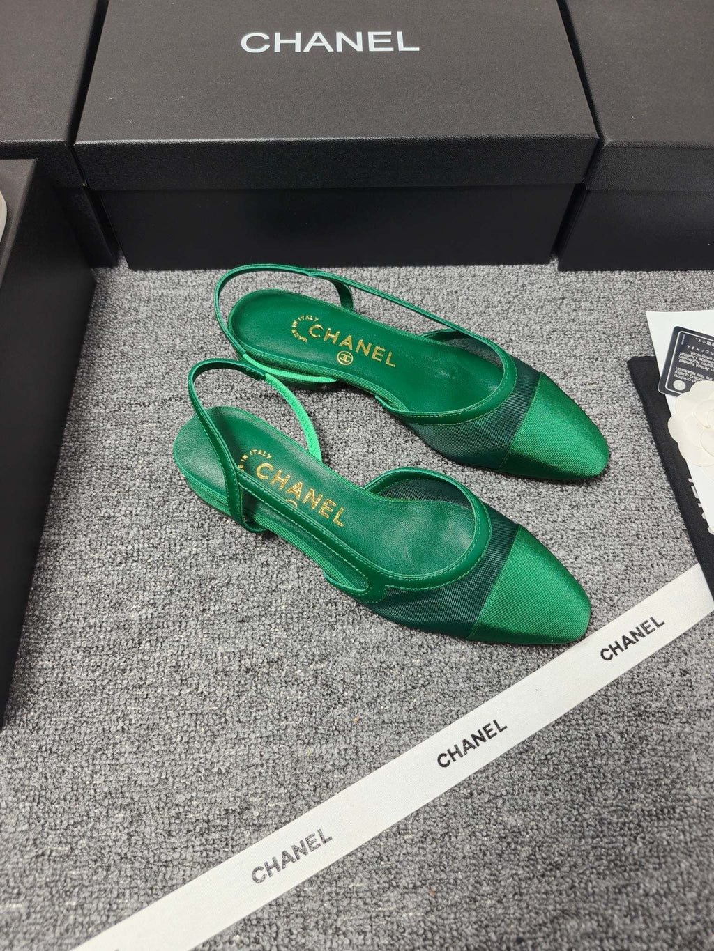 CC 26s Slingback 20 Green Mesh Fabric Sheepskin 681999
