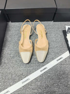 CC 26s Slingback 20 Beige Mesh Fabric Sheepskin 682001