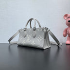 LV OnTheGo East West Gray Monogram Empreinte Leather 205497