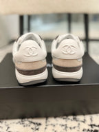 cc sneaker grey velvet dark brown suede