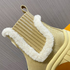 LV Ruby Flat Ankle Boot 50mm Beige Suede