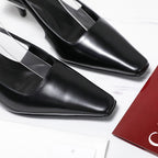 GG 26ss Slingback 60 Black Sheepskin 601093