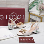 GG 26ss Sandals 55 White Beige Sheepskin 601094