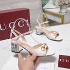 GG 26ss Sandals 55 White Beige Sheepskin 601094