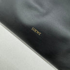 Loew Medium Flamenco Clutch 30cm Black Lambskin