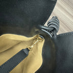 Loew Medium Flamenco Clutch 30cm Black Lambskin