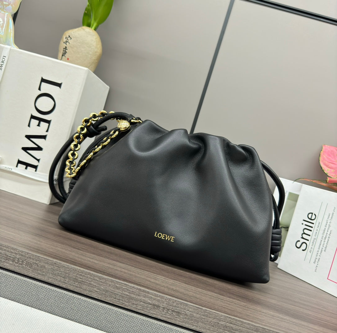 Loewe Flamenco Purse 30 Black Lambskin Ghw
