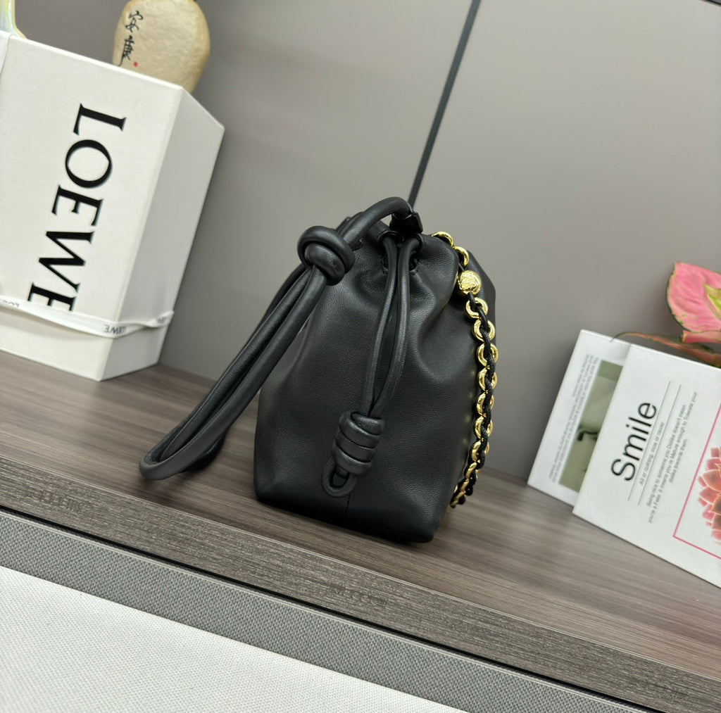 Loewe Flamenco Purse 30 Black Lambskin Ghw