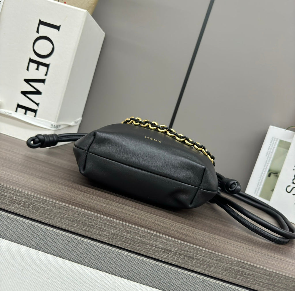 Loewe Flamenco Purse 23 Black Lambskin Ghw