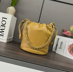 Loewe Flamenco Purse Bucket 32 Gold Lambskin Ghw