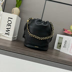 Loewe Flamenco Purse Bucket 32 Black Lambskin Ghw