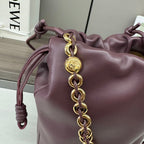 Loewe Flamenco Purse Bucket 32 Dark Burgundy Lambskin Ghw
