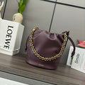 Loewe Flamenco Purse Bucket 32 Dark Burgundy Lambskin Ghw