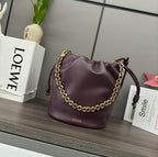 Loewe Flamenco Purse Bucket 32 Dark Burgundy Lambskin Ghw