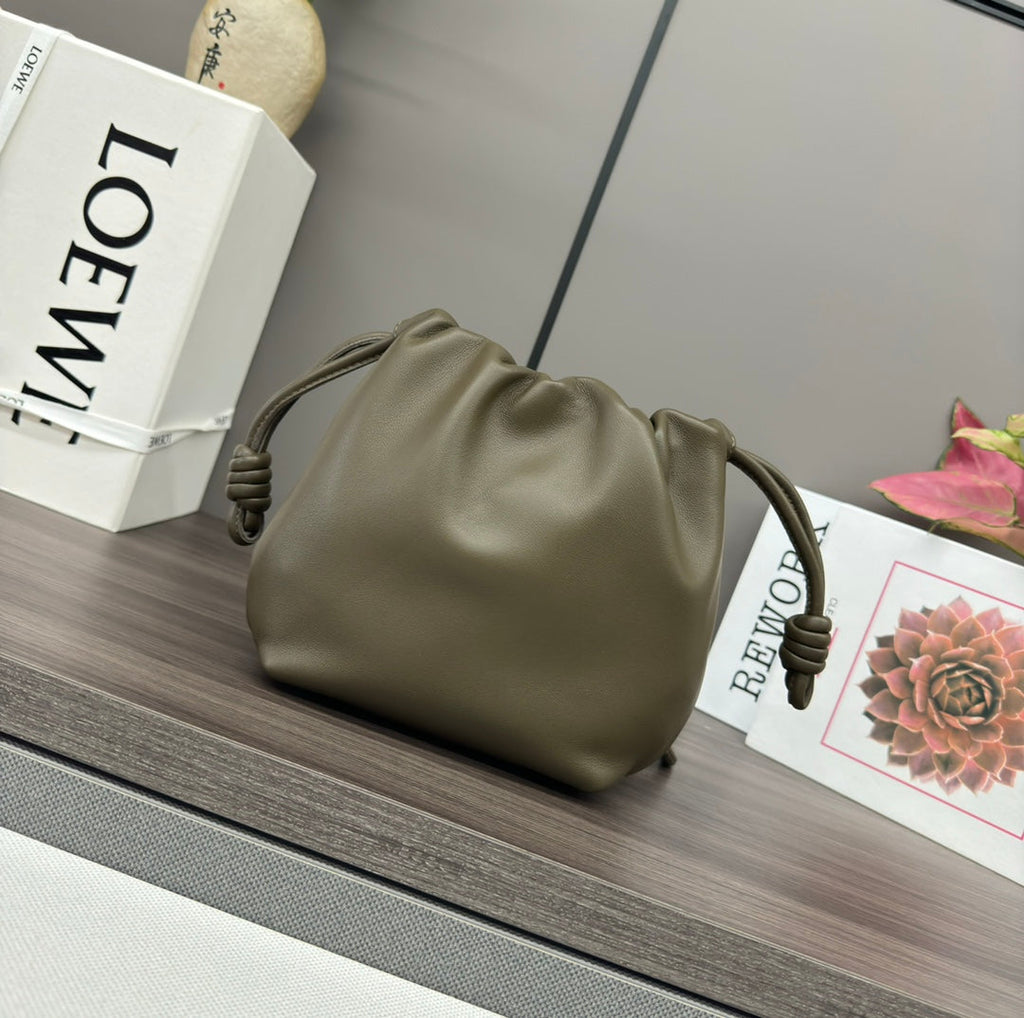 Loewe Flamenco Purse 23 Olive Lambskin Ghw