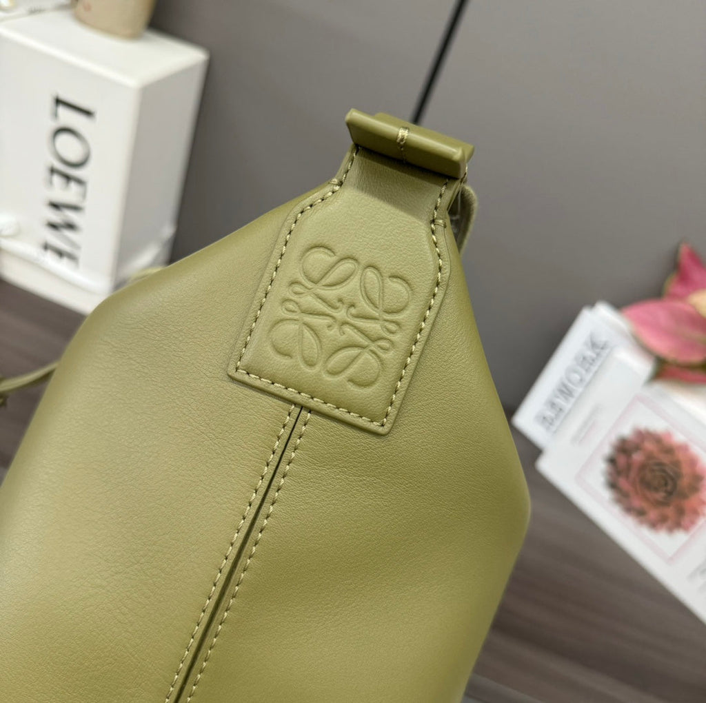 Loewe Cubi Crossbody Bag Olive Green Smooth Calfskin