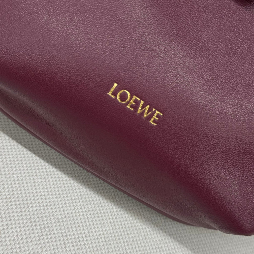 Loewe Flamenco Purse 23 Burgundy Lambskin Ghw
